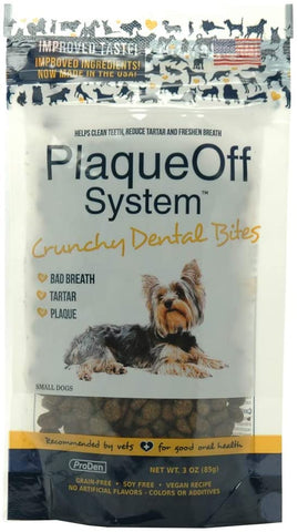 ProDen Plaque Off Crunchy Dental Bites for Small Dogs 3 Ounces - Duelenterprises.com