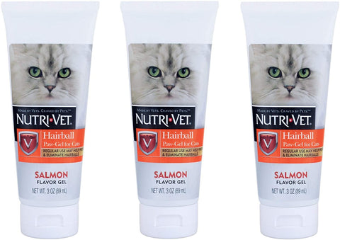 Nutri-Vet 3 Pack of Hairball Paw-Gel for Cats - Duelenterprises.com