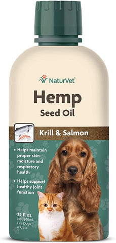 NaturVet – Hemp Seed Oil - Plus Krill & Salmon - Duelenterprises.com