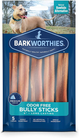 Barkworthies Odor-Free Bully Sticks - Healthy Dog Chews - Duelenterprises.com