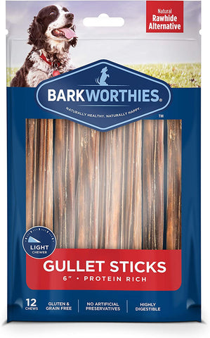 Barkworthies 6-inch Beef Gullet Sticks - Duelenterprises.com