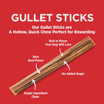 Barkworthies 6-inch Beef Gullet Sticks - Duelenterprises.com